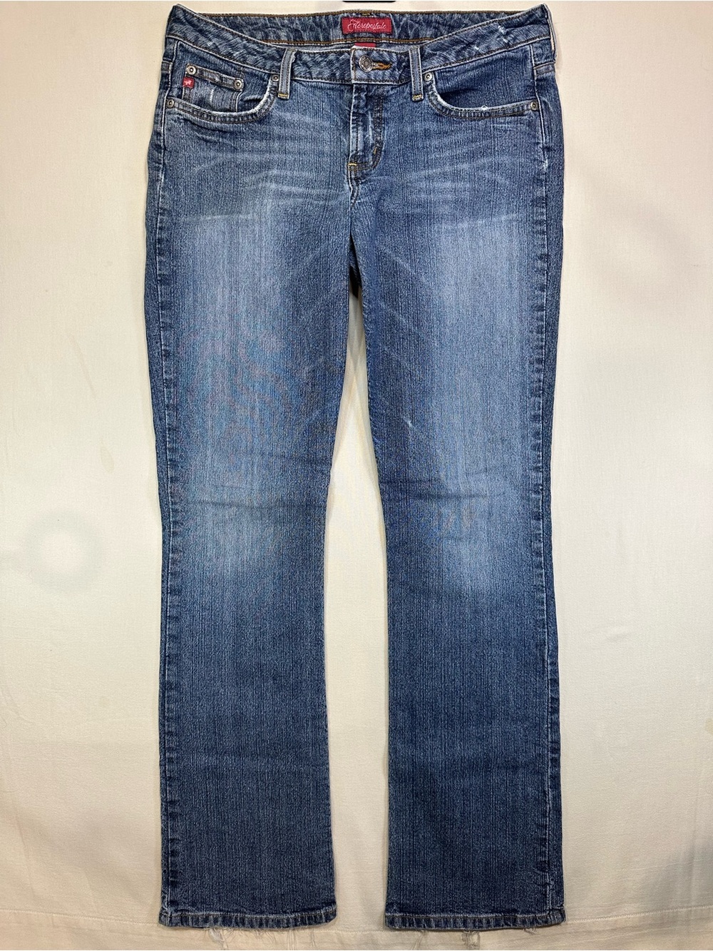 VTG Y2K Aeropostale Low Rise Bootcut Distressed Jeans 11/12 Long Faded Premium